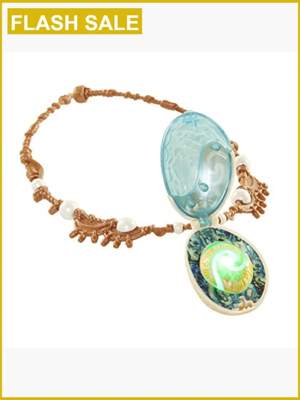 Moana Heart Shell Light Up Necklace by Te Fiti Kids Toy Jewelry